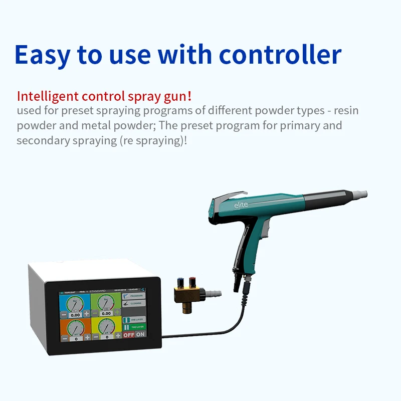 Powder Electrostatic Spraying M5 Elite Manual Spray Gun Save Paint Eliminate Frame Effect No Bottom Leak