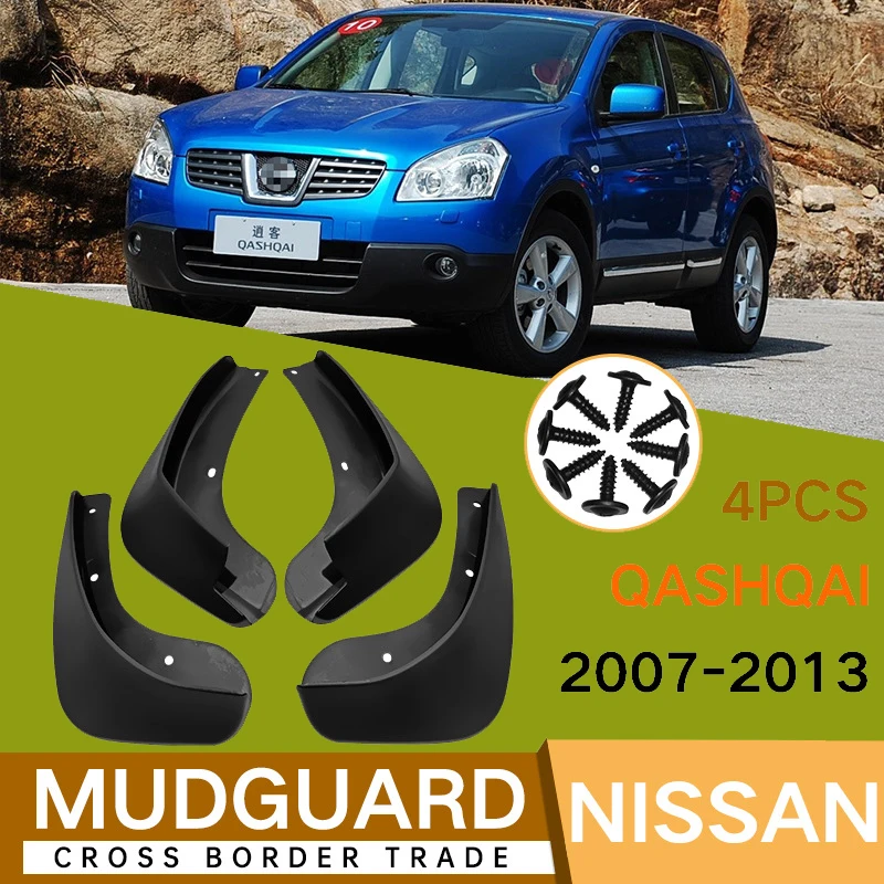 

4Pcs For Nissan Qashqai J10 2007-2013 2008 2009 2010 2011 2012 Car Tires Fenders Waterproof Mudguards PP Plastic Accessories