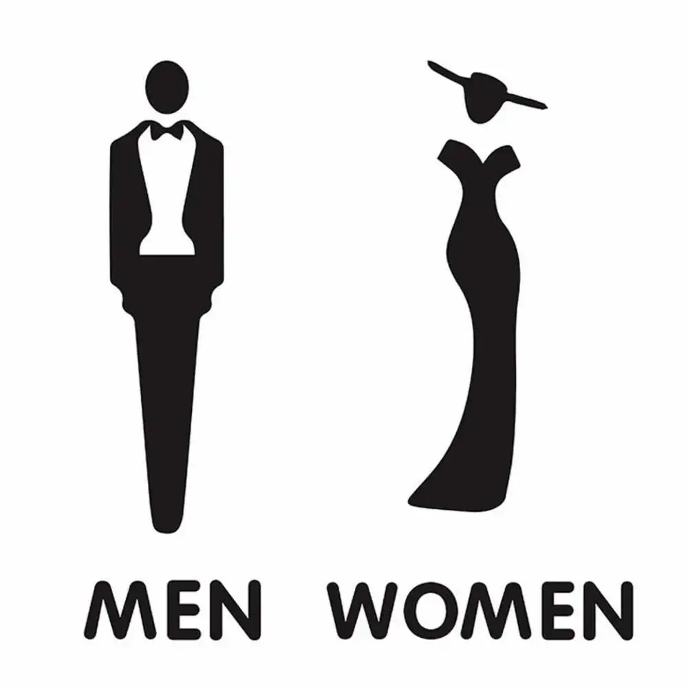 

1 комплект самоклеящихся женских джентльменских акриловых символов туалетных знаков для отеля, офиса, дома, ресторана