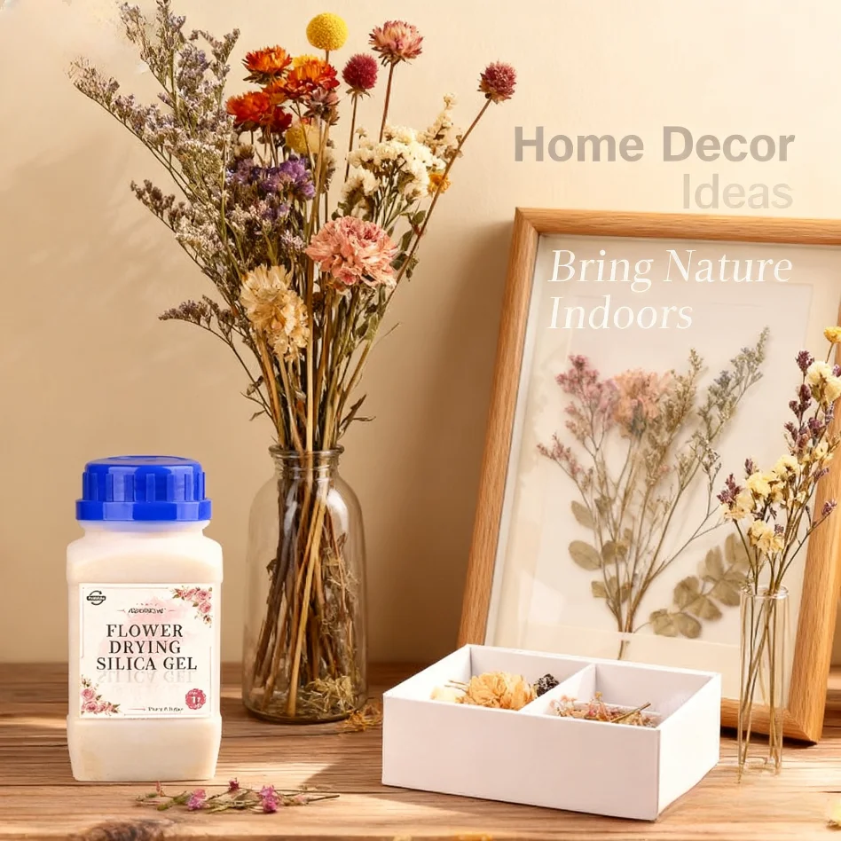 

Silica Gel Flower Drying Reusable Desiccant Color Indicating DIY Hand-Dried Color-Changing Non-ToxicCraft Moisture Absorb