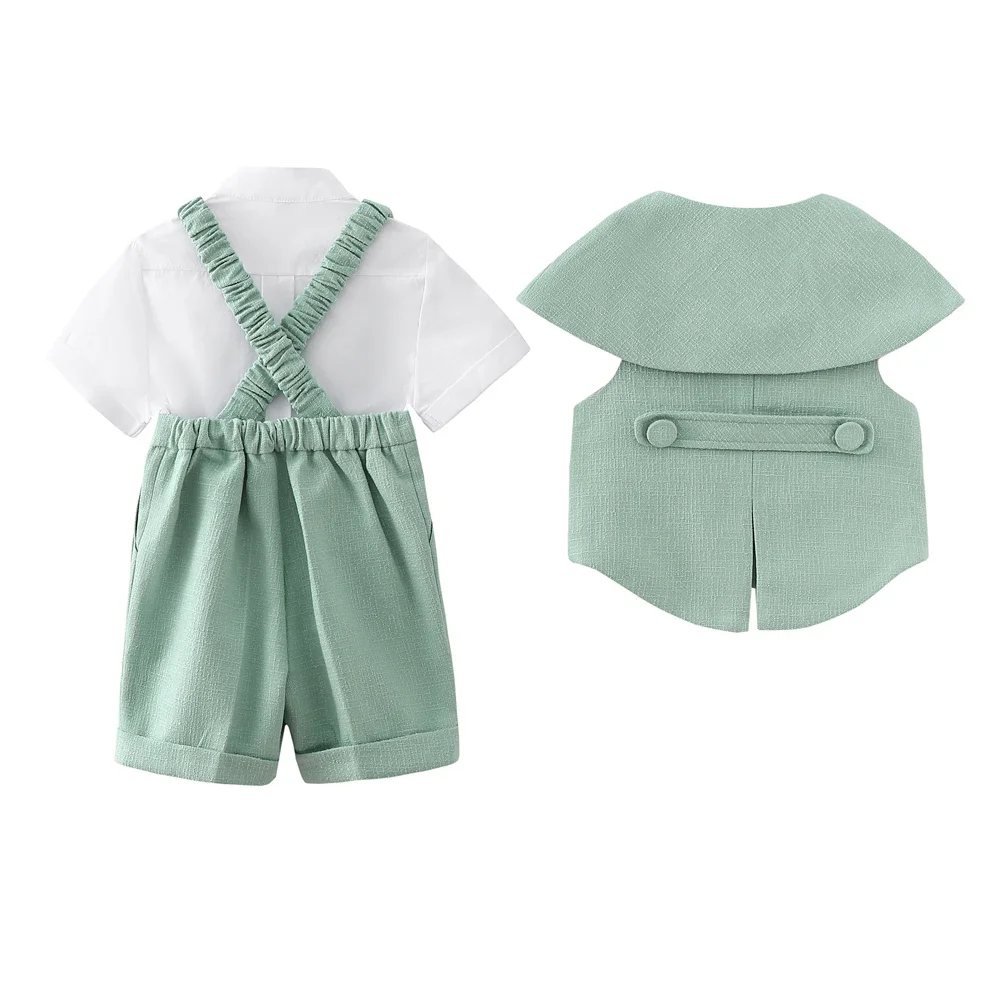 Baby Photography Clothes Spring New Children's Clothing Set Baby Boy Girl  Green Festival Birthday Party Clothes Boutique Dress