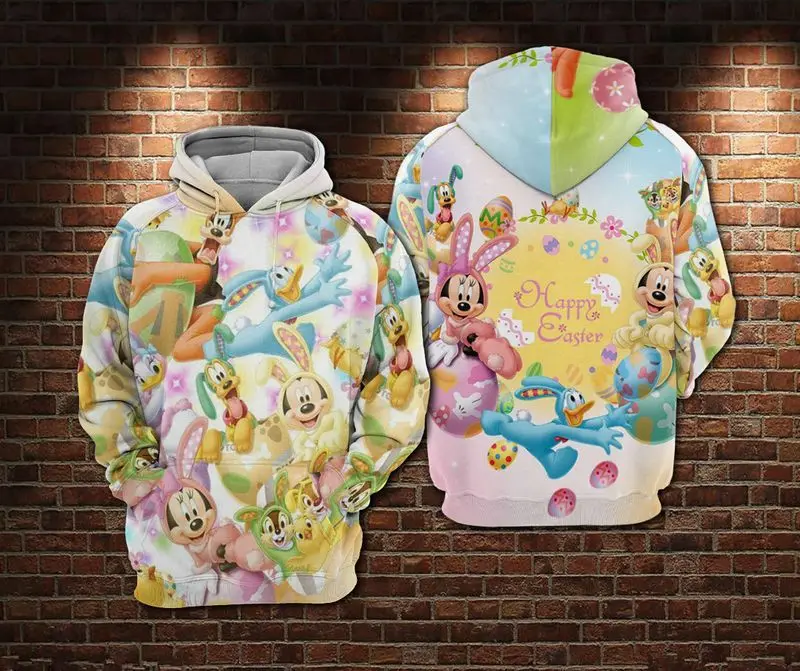 

Mickey Easter Disney Over Print 3d Zip Hoodie