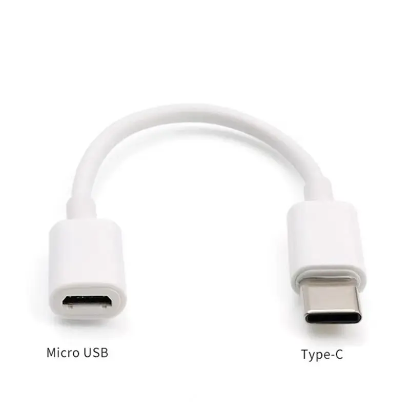 0.1m USB 3.1 Data Cable Type-C Male to Micro USB 5Pin Female Phone Charging Data Adapter Cable Black/White