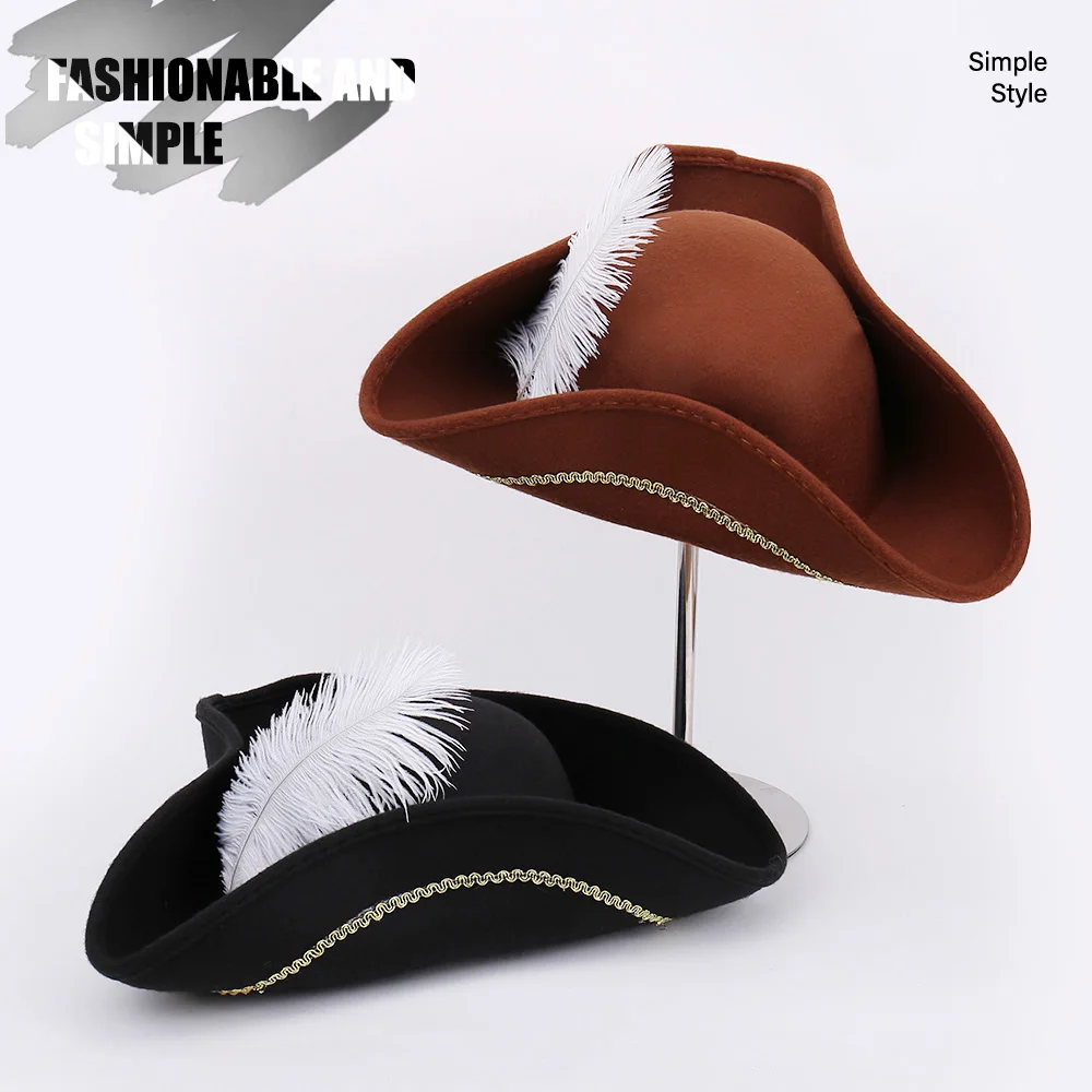 

Feather Pirate Hat for Party Halloween Christmas Cosplay Fashionable Elegant Dance Celebration Costume Accessory