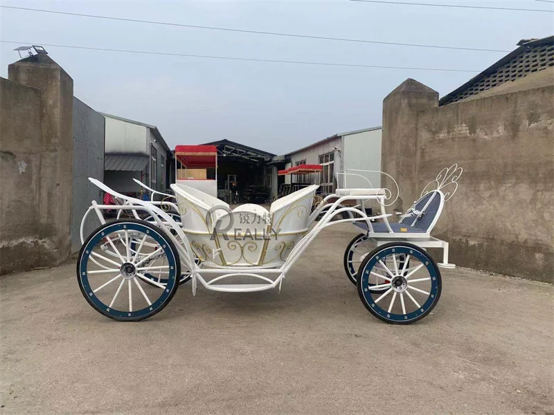 Luxo cavalo sela real transporte dourado maratona carruagens de casamento princesa cinderela carro