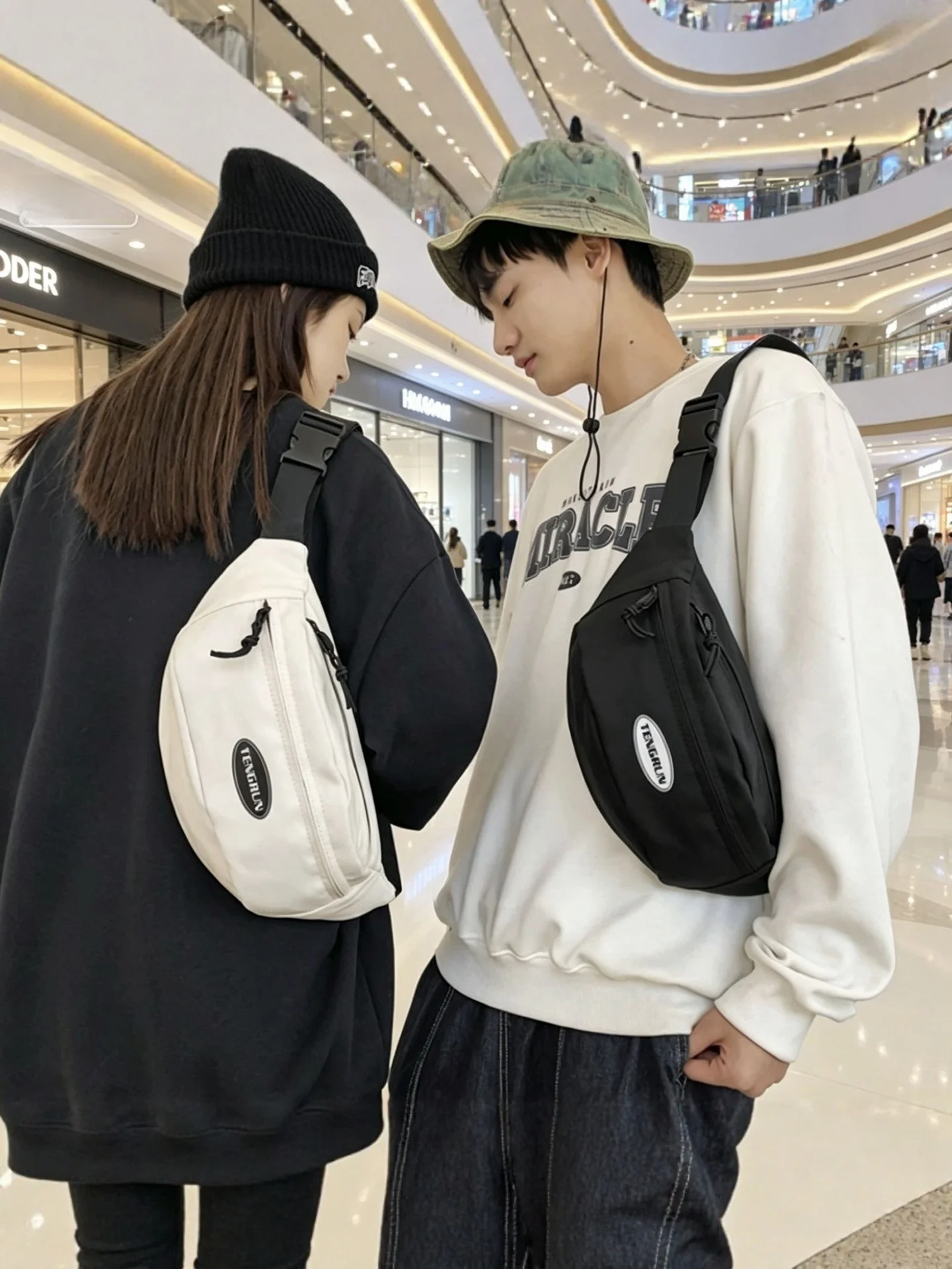 lightweight-sporty-crossbody-bag-women's-new-style-mobile-phone-waist-bag-casual-single-shoulder-bag-bhj-korean-fashion-brand