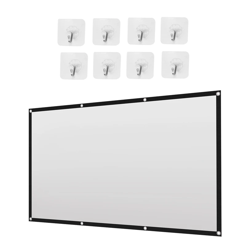 Projector Screen For Home Theater HD White Foldable Anti-Crease