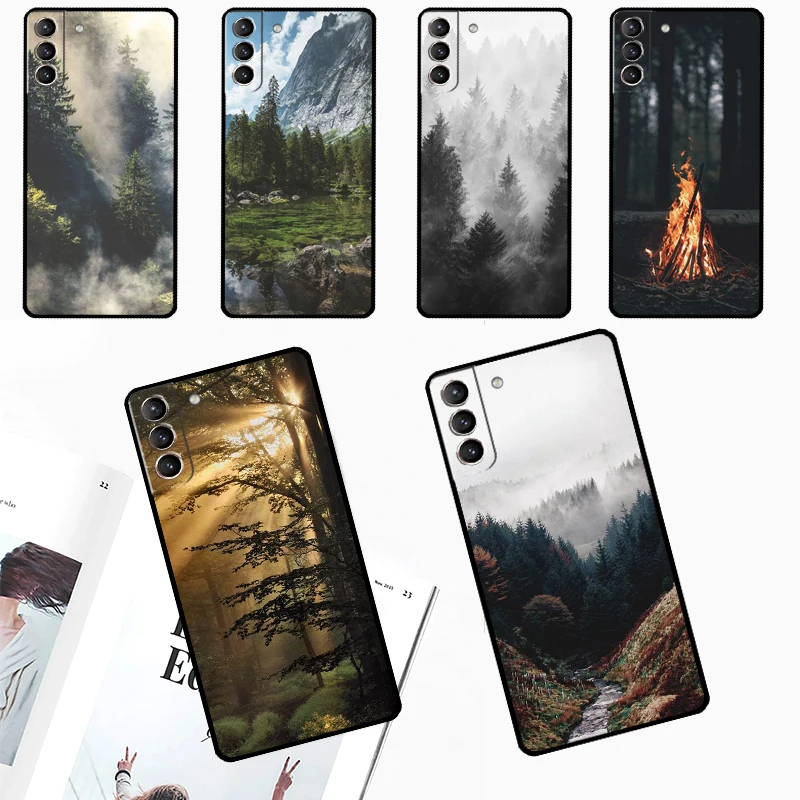 Beautiful Nature Forest Tree Cover For Samsung Galaxy S23 Ultra S8 S9 S10 S22 Plus S20 S21 FE Note 10 20 S24 Ultra Case