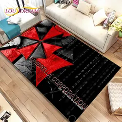 3D R-Resident Evil Games Gamer Area Rug,Carpet Rug for Living Room Bedroom Sofa Doormat Decoration, Kids Play Non-slip Floor Mat