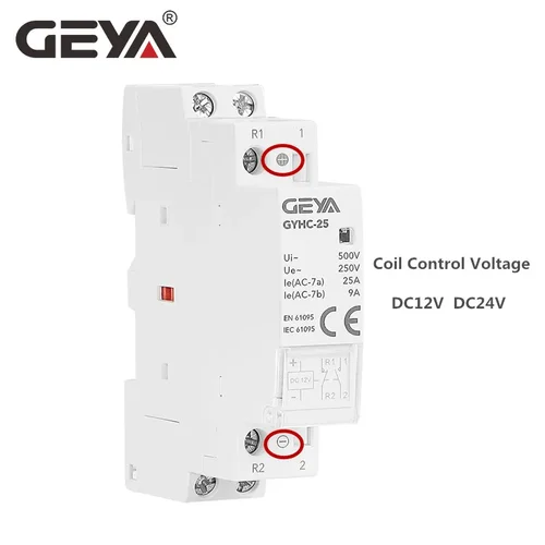 Imagen 2 del producto GEYA GYHC Contactor DC12V DC24V voltaje de la bobina 25A 2NO 2NC 1NO1NC 50/60Hz AC220V voltaje principal