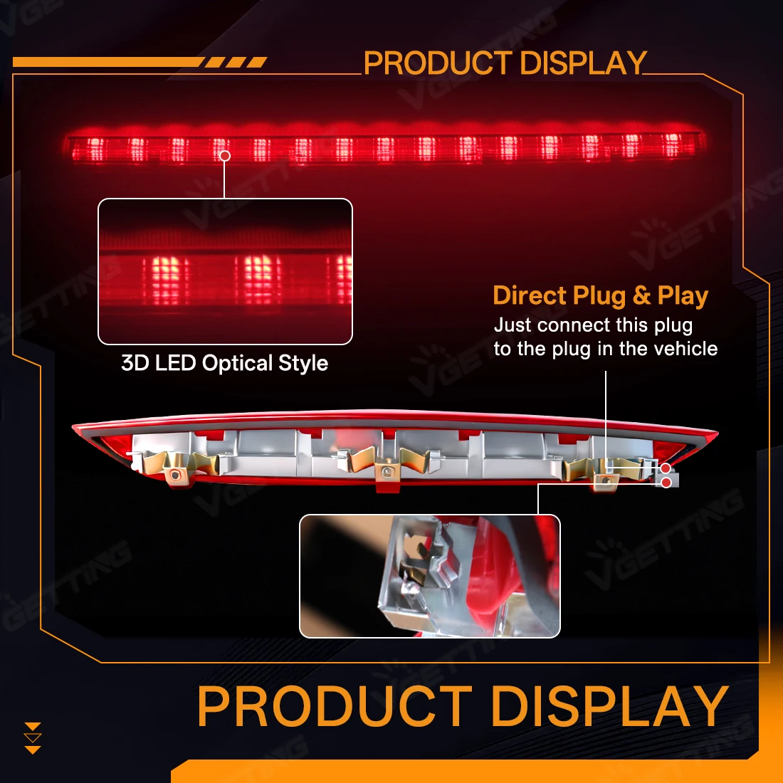 سيارة الثالثة مصباح مكبح عالية جبل وقف الضوء لشركة فولكس فاجن بولو 9N 2002 2003 2004 2005 2006 2007 2008 2009 2010 6Q6945097 عالية الفرامل