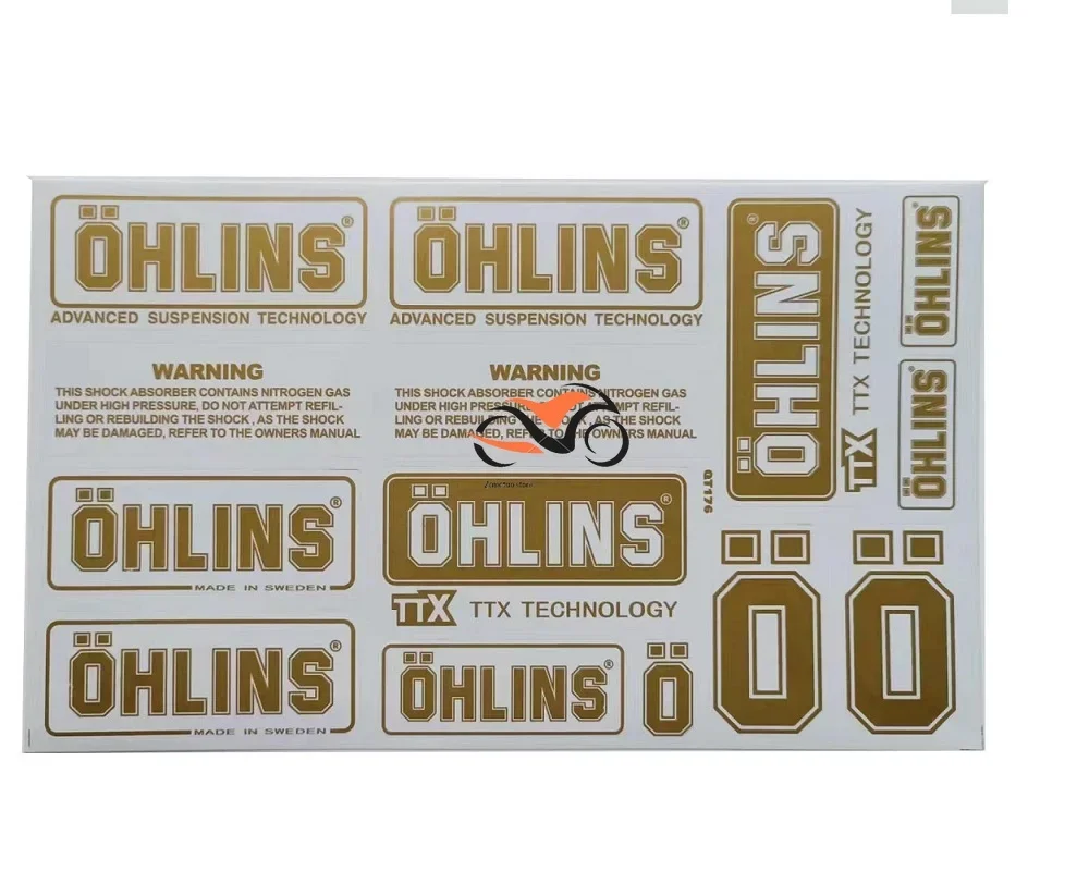 Shock absorber waterproof ohlins sticker Motorcycle shock absorber sunscreen transparent decorative decal For All models