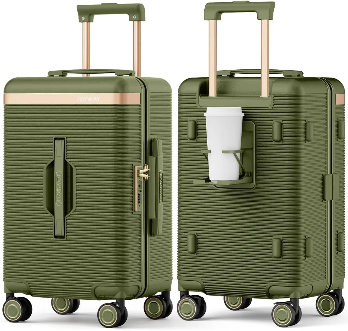 

Joyway 22 inch Lightweight, Thin and Durable Short-trip Luggage Suitcase with Cup Holder, TSA Lock, Spinner Wheels