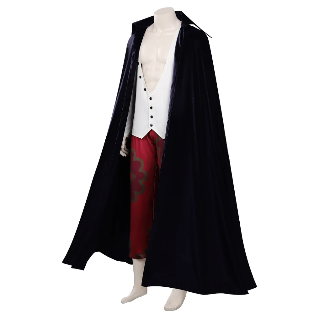 Disfraz de fantasía de la película RED Shanks para hombre adulto, uniforme, capa, abrigo, pantalones, trajes de fantasía, traje de Carnaval de Halloween