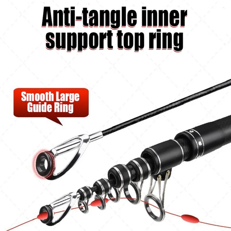 3.6m 4.5m 5.0m 5.4m Telescopic Fishing Rod Distance Throwing Spinning Rod Throwing Surfcasting Carbon Baitcasting Beach Rock Rod
