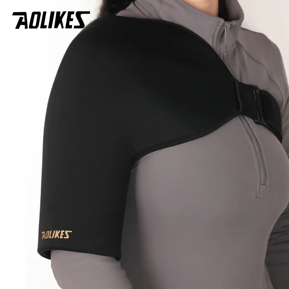 AOLIKES Shoulder Ice Pack Wrap for Therapy Brace Reusable Heat & Cooling Compression Gel Arm Sleeve for Shoulder Pain Relief