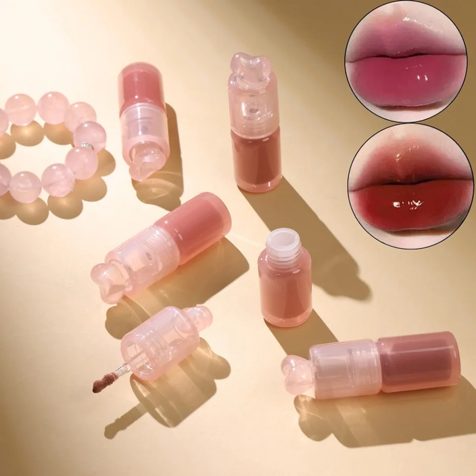 Vegan Makeup Custom Logo Butter Nude Lip Gloss Private Label Hydrating Shine Moisturizing Red Brown Lip Tint Wholesale