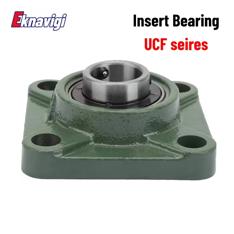 1pcs  Insert Bearing Square Bearing Housing British Size UCF201-8 UC202-10 203-11 204-12 205-14 205-15 205-16