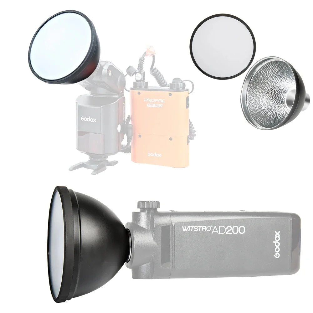 1pcs für godox AD-S2 standard reflektor mit weichen diffusor für ad200 ad180 ad360 ad360ii ad200pro