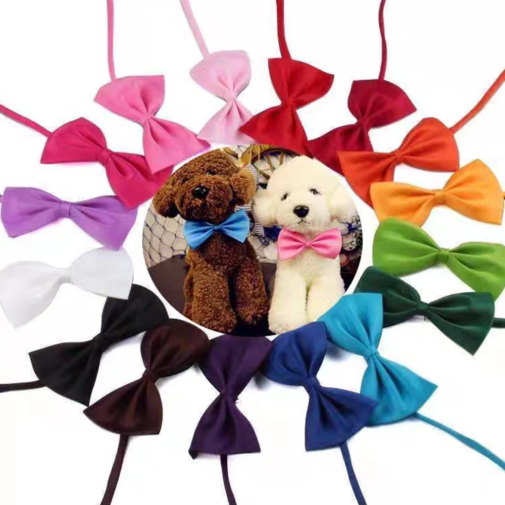 

1/10pcs Dog Acccessories Random Colors Pet Bow Tie Bulk Dog Collar Bow Puppy Bowtie Small Cat Dog Collar Straps For Chihuahua