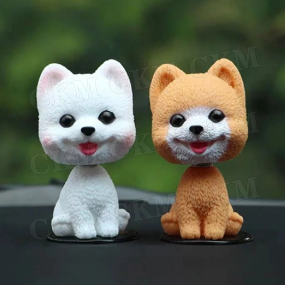 Car Shaking Head Dog Ornaments Bobblehead Dog Nodding Puppy Toys Car Dashboard Decor Toy Shaking Head Dolls For Universal Car