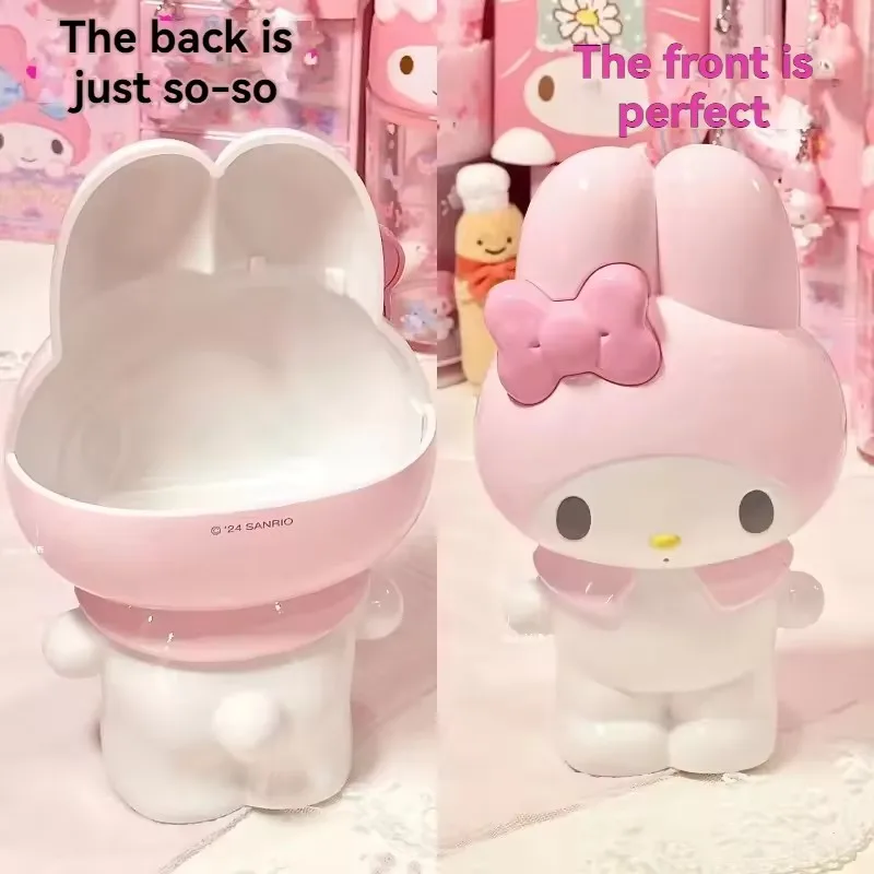 Sanrio Kawaii My Melody Anime Hello Kitty Pen Holder Cute Cartoon Stationery Makeup Brush Organizer Desktop Decoration Gifts Toy