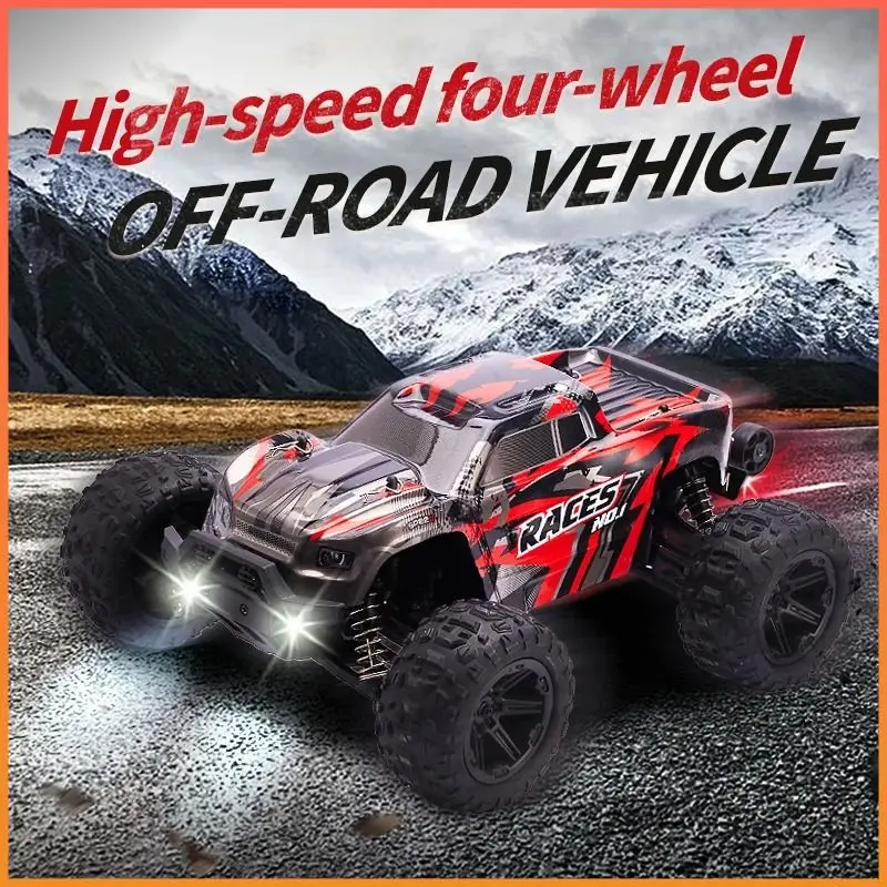 HXRC 8609 8610 1:14 55KM/H 4WD RC Car With LED Remote Control Cars High Speed Drift Monster Truck for Kids vs Wltoys 144001 Toys