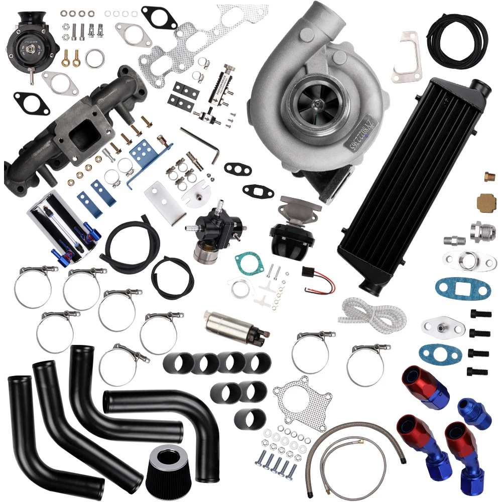 MaXpeedingrods T04E Turbo Kit Wastegate+Intercooler+Manifold 11PCS Kit For Mazda Miata LS NB SE