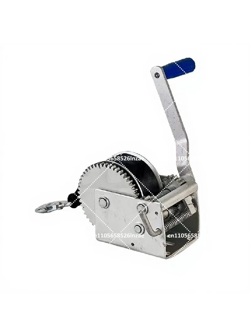 Boat Trailer Hand Winch 2600kg 6615lb Manual Car Webbing Strap 3 Speed