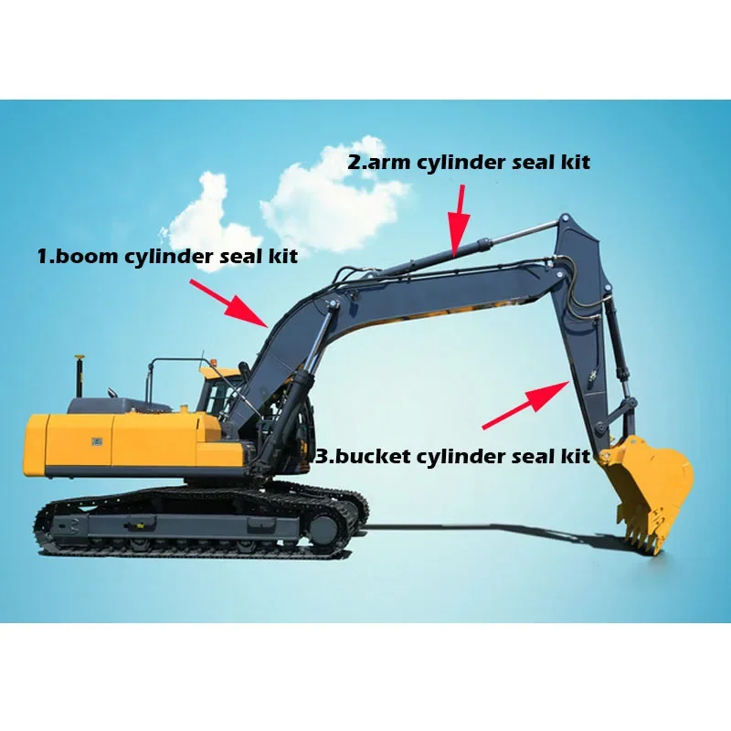 

Fits Komatsu PC200-8 PC200LC-8 Boom Cylinder Seal Kit Arm Cylinder Seal Kits Brucket Cylinder Seal Kits