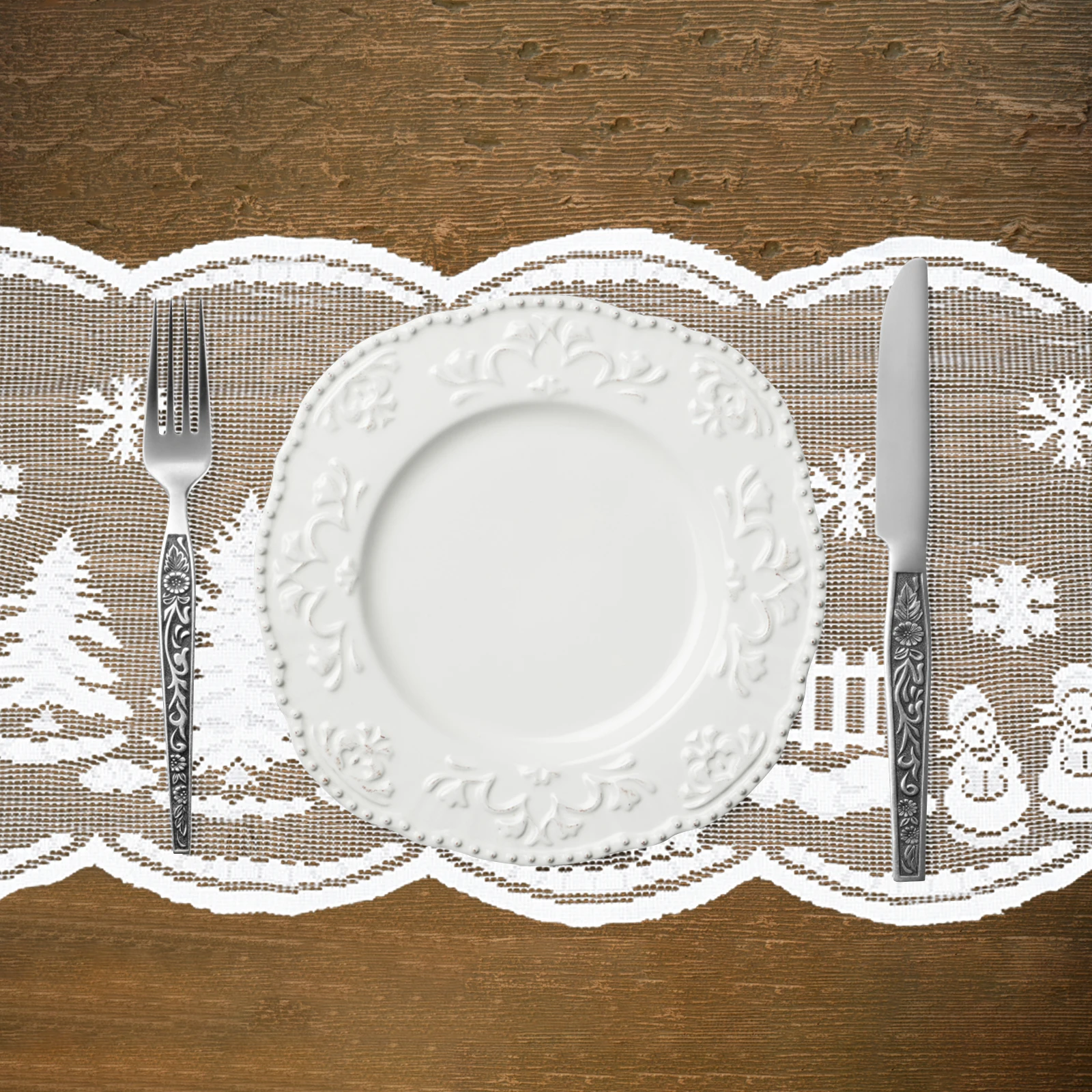 

Tablecloth Christmas Home Bar Christmas Table Cloth Cover Runner Restaurant Foldable Xmas Lace Table Runner Lace Cloth