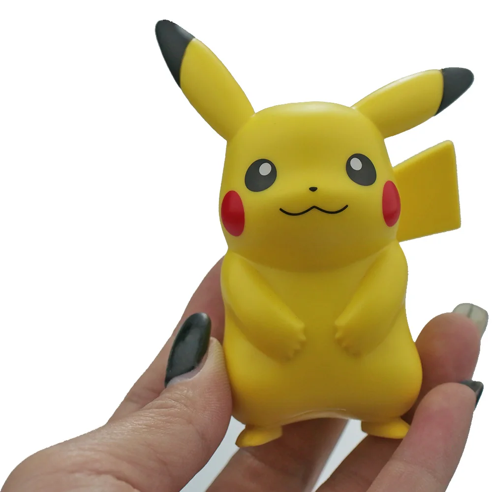 4Pcs Pokemon Pikachu Anime Figure Toys PVC Cake Car Decoration Ornaments  Action Figure For Children Birthday Christmas Gifts