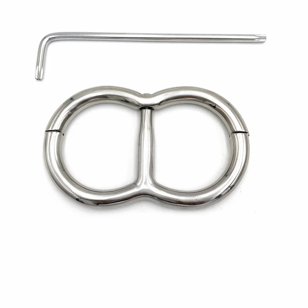 Latest Stainless Steel 8 Form Fixed Wrist Restraint Handcuffs Manacle Adult BDSM Bondage Sex Toy For Male Female