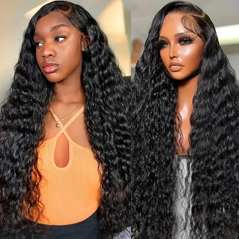 Rosabeauty HD Lace Front Human Hair Wigs 13x4 Deep Wave 250% Density 5X5 Preplucked Glueless Ready To Go Curly Wig 38 40 Inches