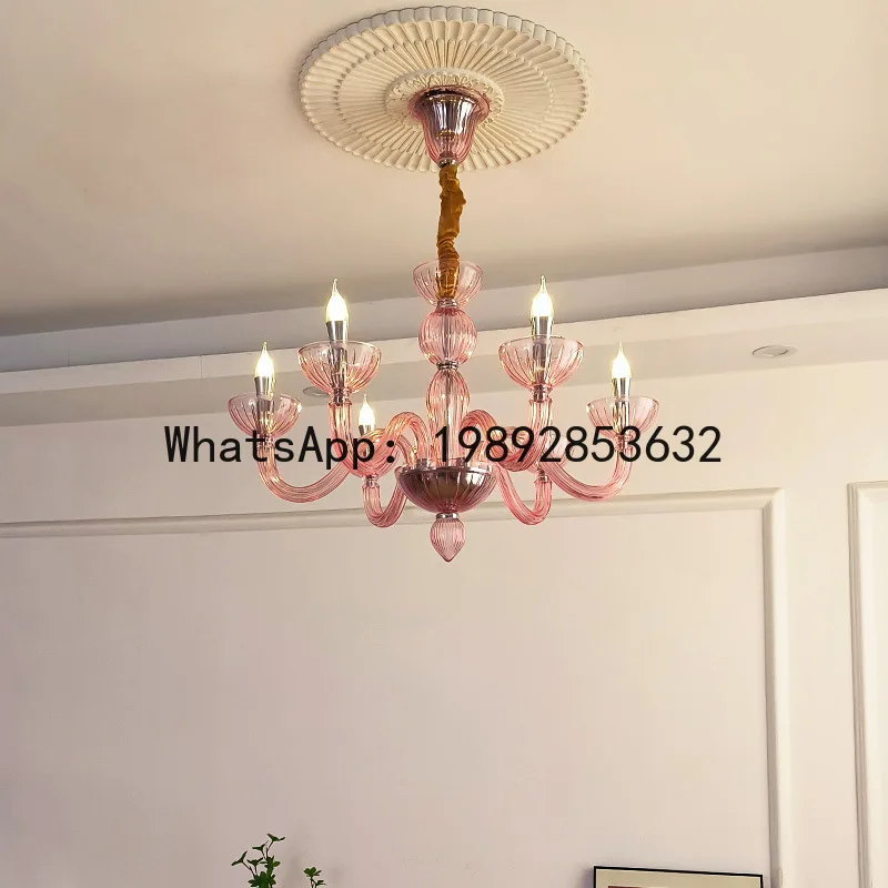 PYJ French medieval chandelier girl heart light luxury retro living room main light decorative bedroom dining light
