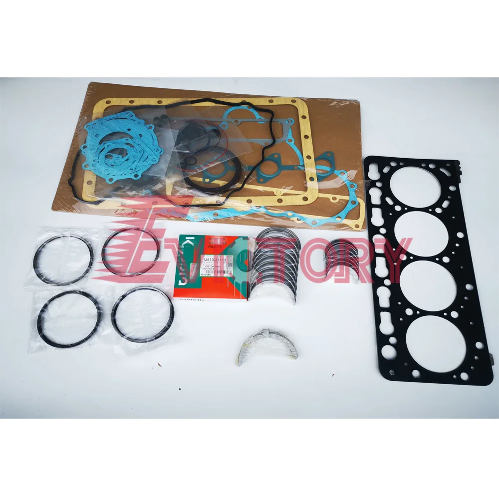 For KUBOTA V3600 piston ring water pump overhaul gasket kit crankshaft conrod bearing