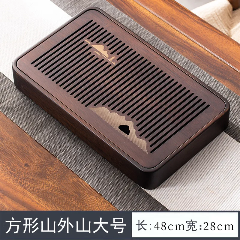 Nine bamboo tea tray,  tray Bamboo household small  table rectangular drain water storage Kung Fu tea sea  tray