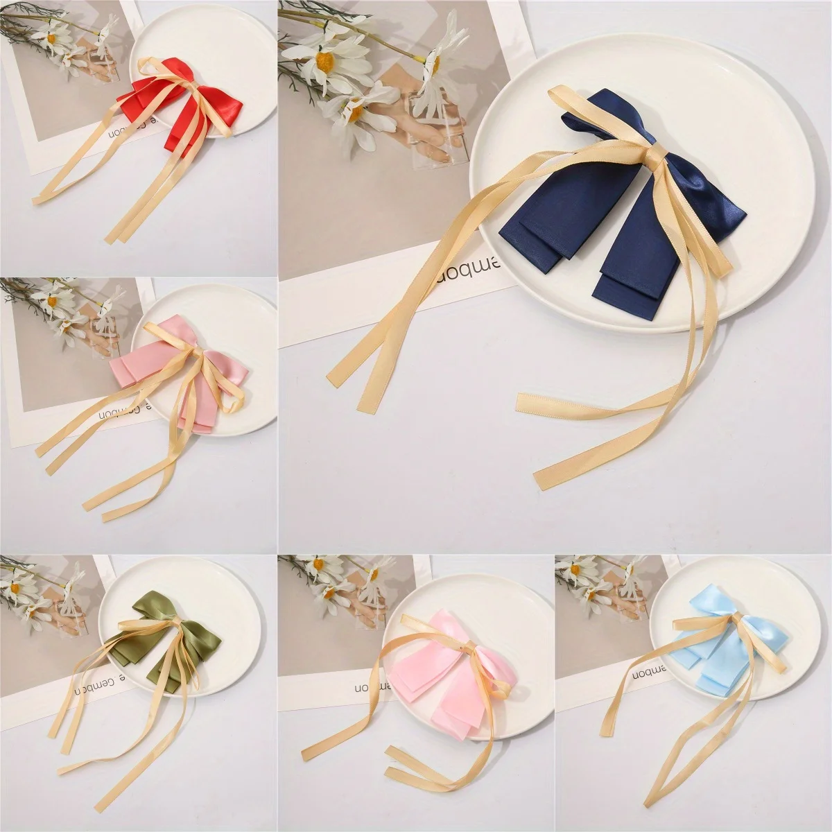 

Elegant Bow Ribbon Spring Clip Hair Pin, Princess Style Hair Accessories for Women Girls Cute Gift Idea Hair Claw Clip