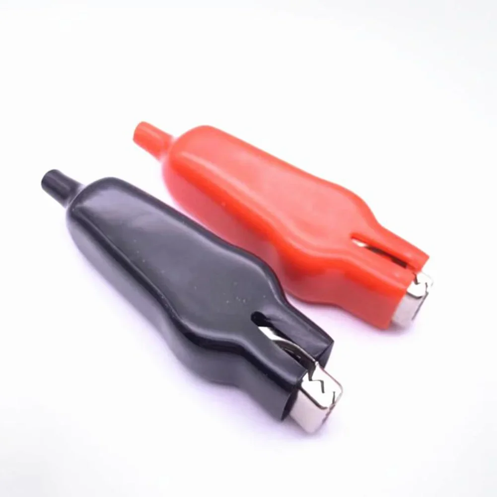 2/10Pcs For Alligator Clip 20A PVC Sheathed Insulated Battery Protection Testing Clip Spring Clip 70mm For Home Improvement