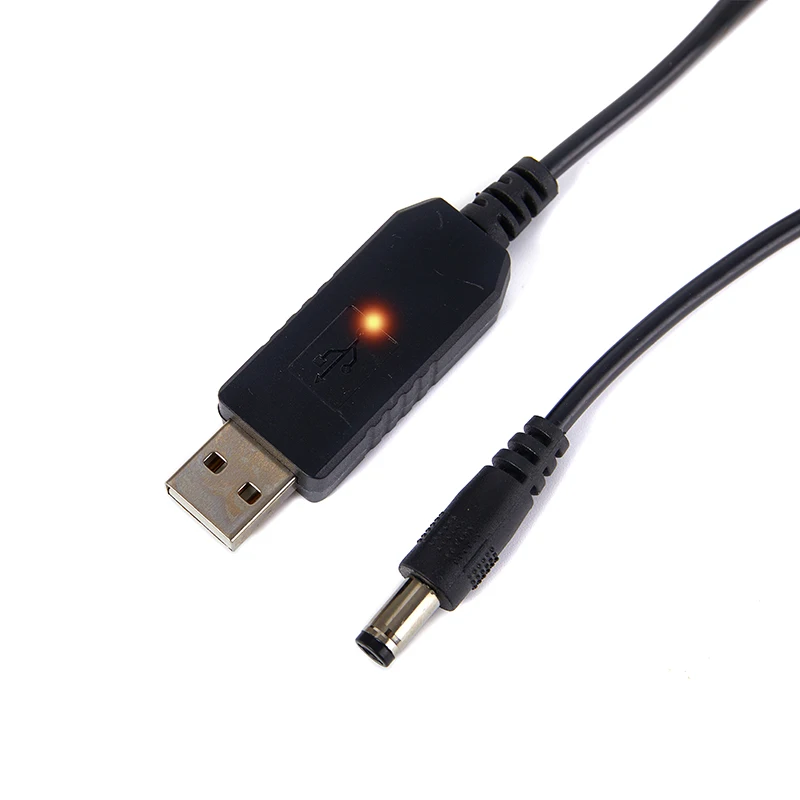 USB Power Boost Line DC 5V to 12V Step UP Module USB Converter Adapter Cable 2.1x5.5mm Plug With indicator light