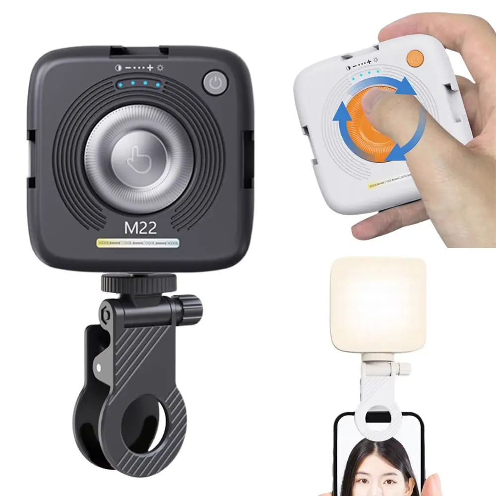 Universal Pocket Phone Fill Light Adjustable Rechargeable LED Selfie Light With Clip Live Streaming Tool For Camera Smartphone