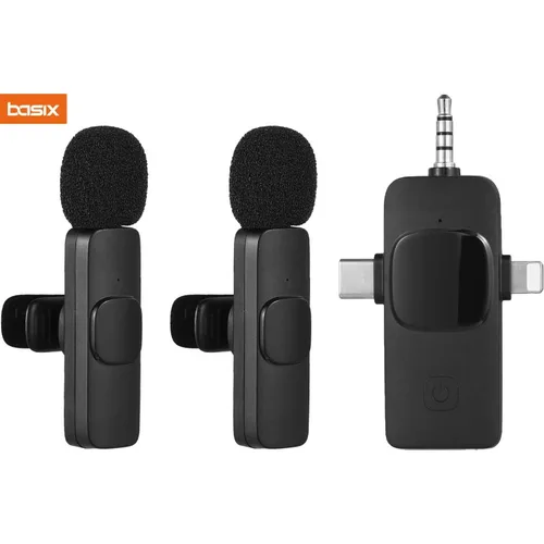 Mini micrófono Lavalier inalámbrico de 2,4G, micrófono portátil para grabación de Audio y vídeo para iPhone, Android, transmisión en vivo, micrófono para teléfono y videojuegos