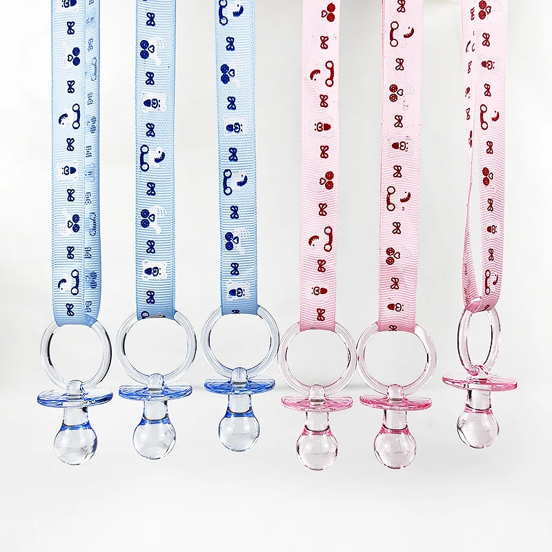 5 قطعة قلادة مصاصة صغيرة شفافة الوردي الأزرق عيد ميلاد استحمام الطفل الجنس تكشف عطلة حفلة لصالح الجدول الديكور العرض