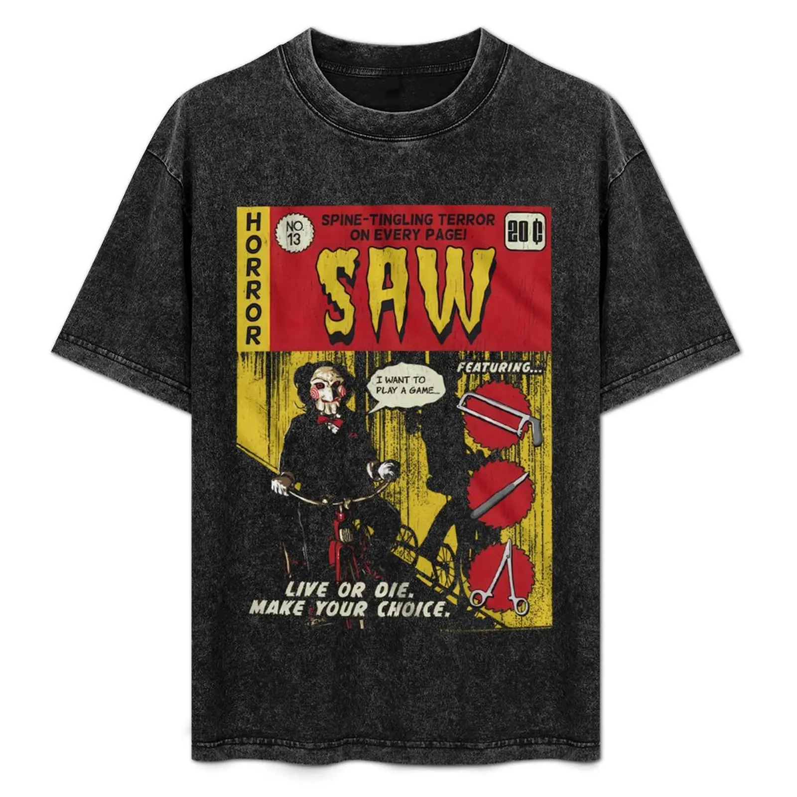 

Saw Vintage Movie T-Shirt plain custom shirt luxury clothes men