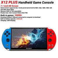 X12 PLUS/X7PLUS/X50 Handheld Game Console 7.1 inch HD Screen Portable Retro Video Game Console Built-in 10000+ Classic Games