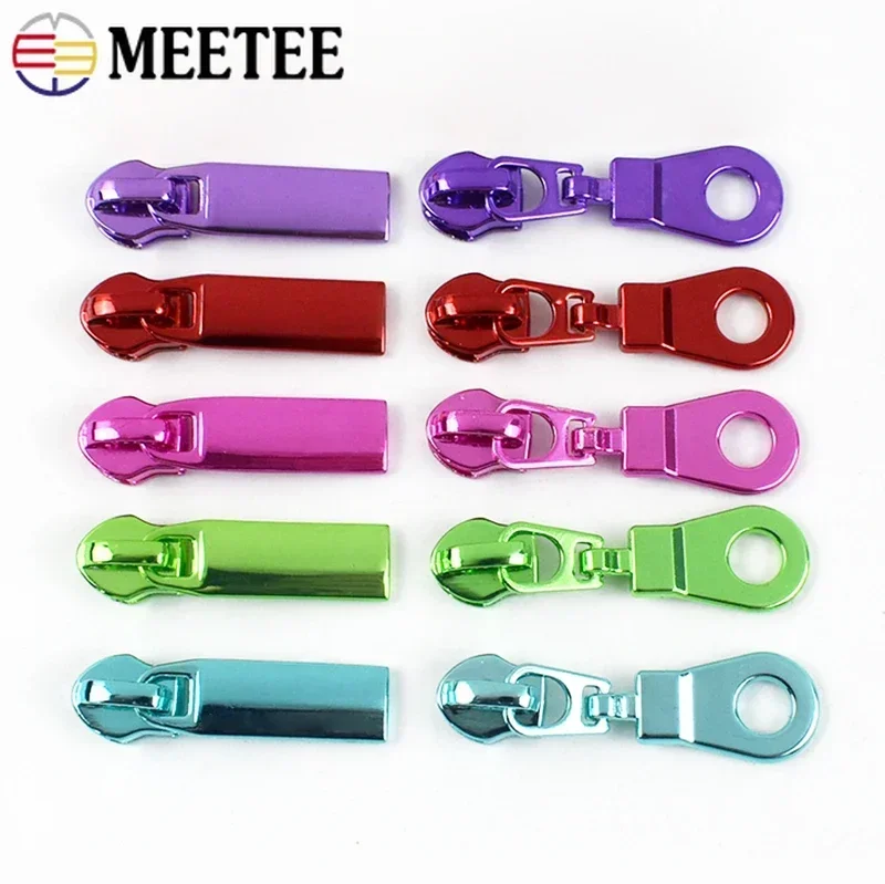 1-5M Meetee 5 # cerniere al metro con cerniera cursore estrattore borsa plastica Nylon Zip chiusure Kit di riparazione vestiti accessorio per cucire