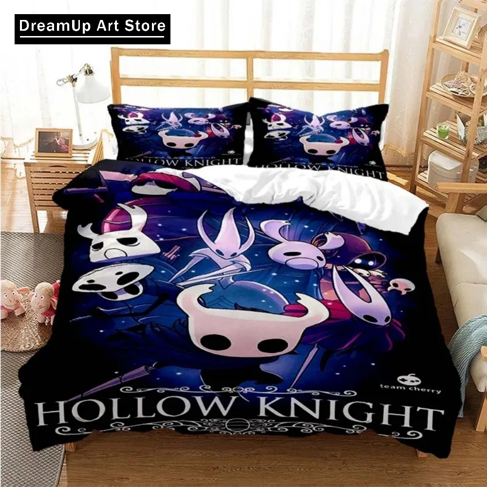 3D Print Fashion Hollow Knight Duvet Cover Bedding Set Bed Set Quilt Cover Twin Single Full Queen King Size Boys Adult Home Text