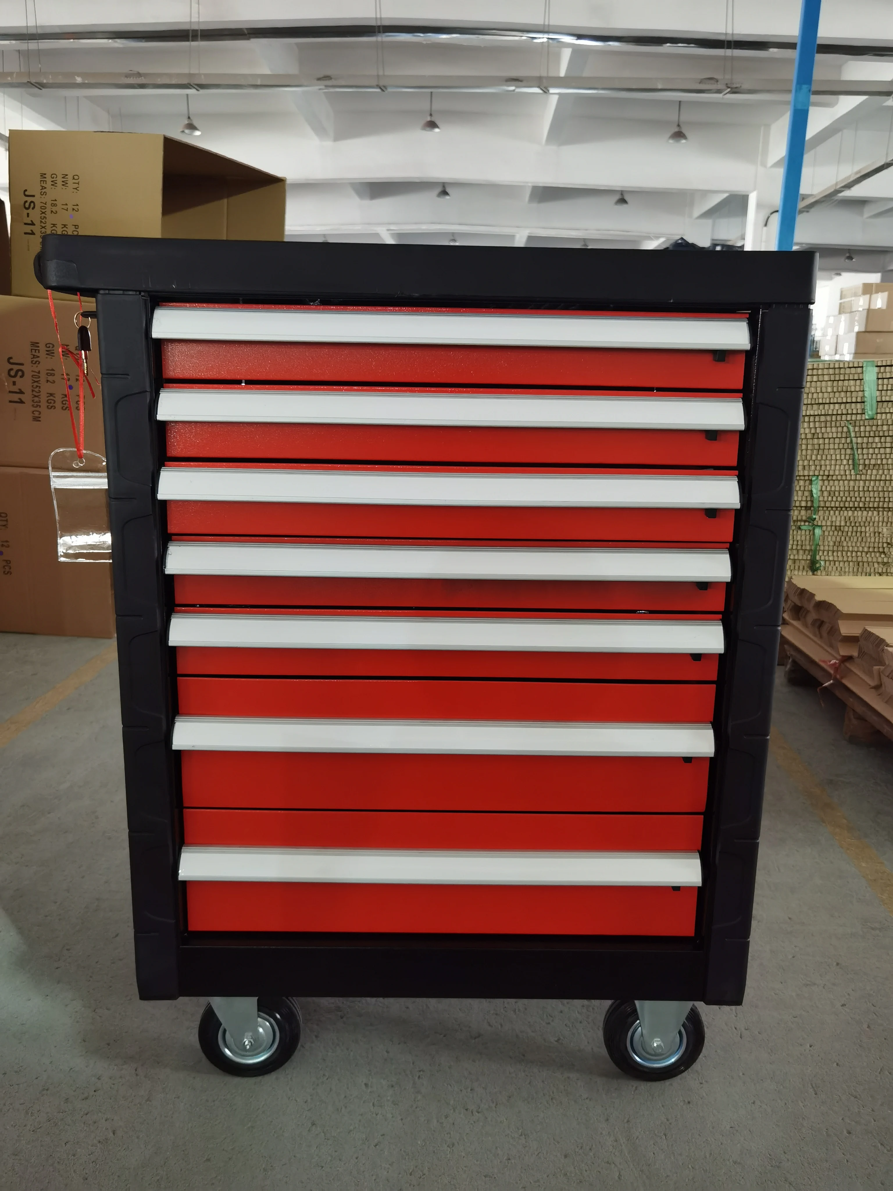 JMST CE 7 Drawers SPCC/ABS Material 5'' Rubber Caster Rolling Tool Cabinet For Garage Workshop Storage With OEM/ODM Available