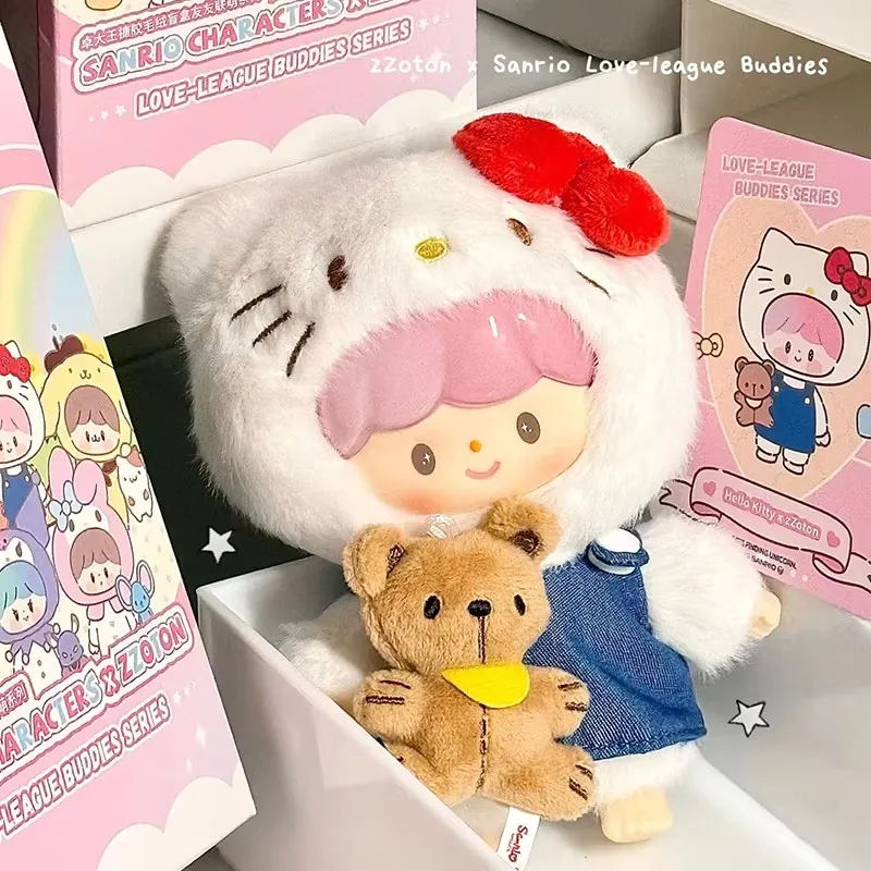 Sanrio × Zhuo Da Wang Friends série de collaboration peluche vinyle boîte aveugle mystère mignon recueillir Figure Mini Kawaii bureau décor cadeau