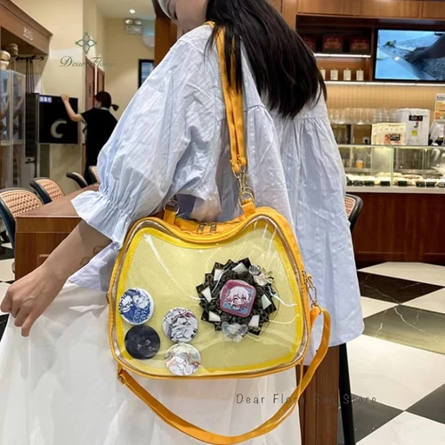 Imagen 2 del producto Y2K Sweet Cute Cat Ita Bag, bolsos cruzados populares japoneses, bolso de hombro uniforme JK, bolsos transparentes para niñas, bolsos para estudiantes